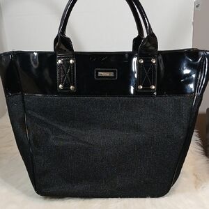 Versace Parfums Elegant Black Tote Bag